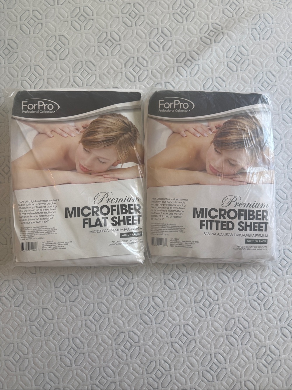 Premium Microfiber Sheet Set in White - Flat & Fitted